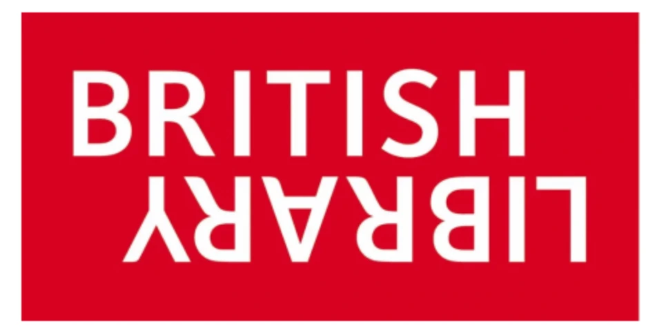 British Library logo in white on a red background