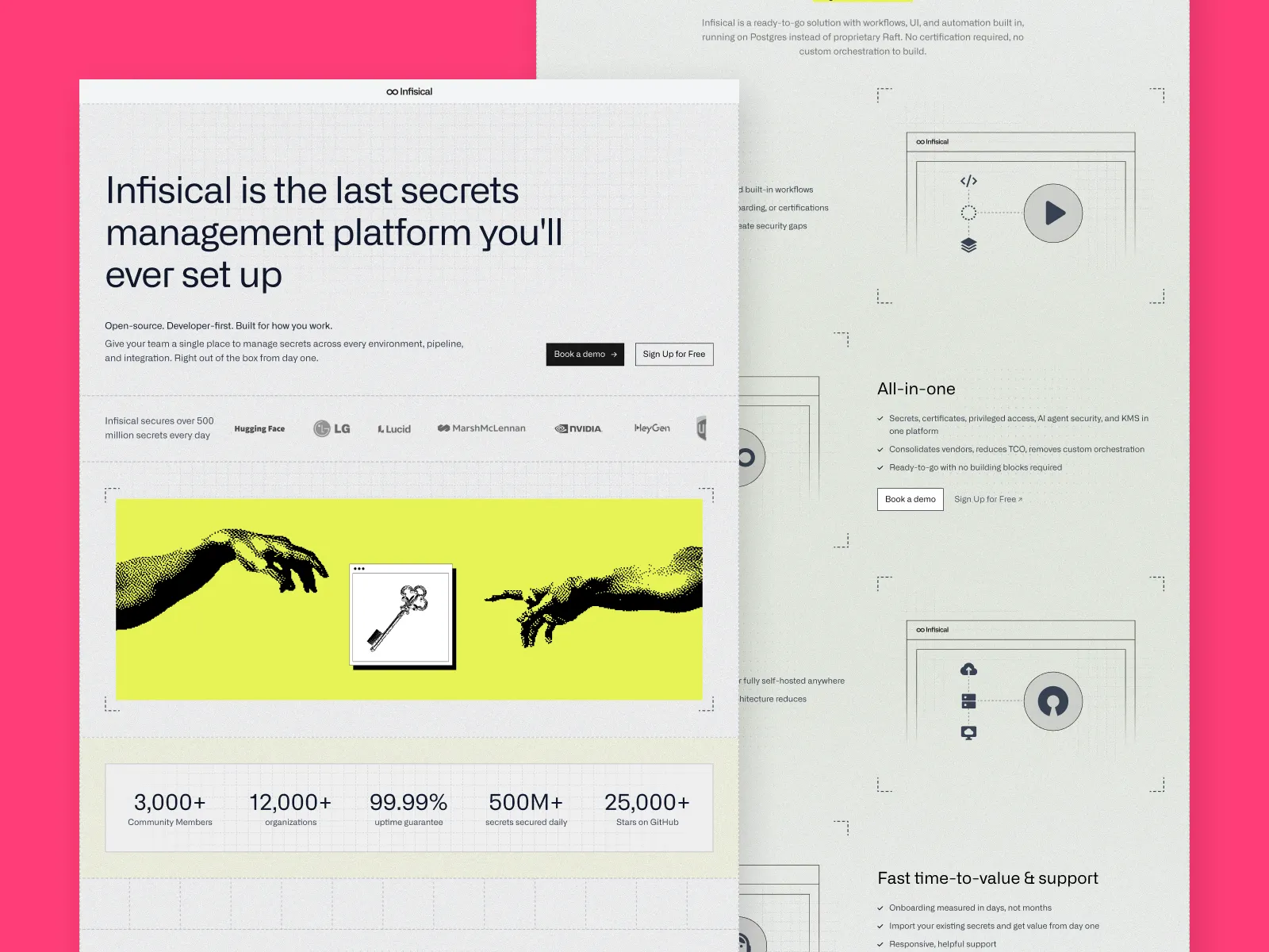 Infisical landing page: last secrets management platform