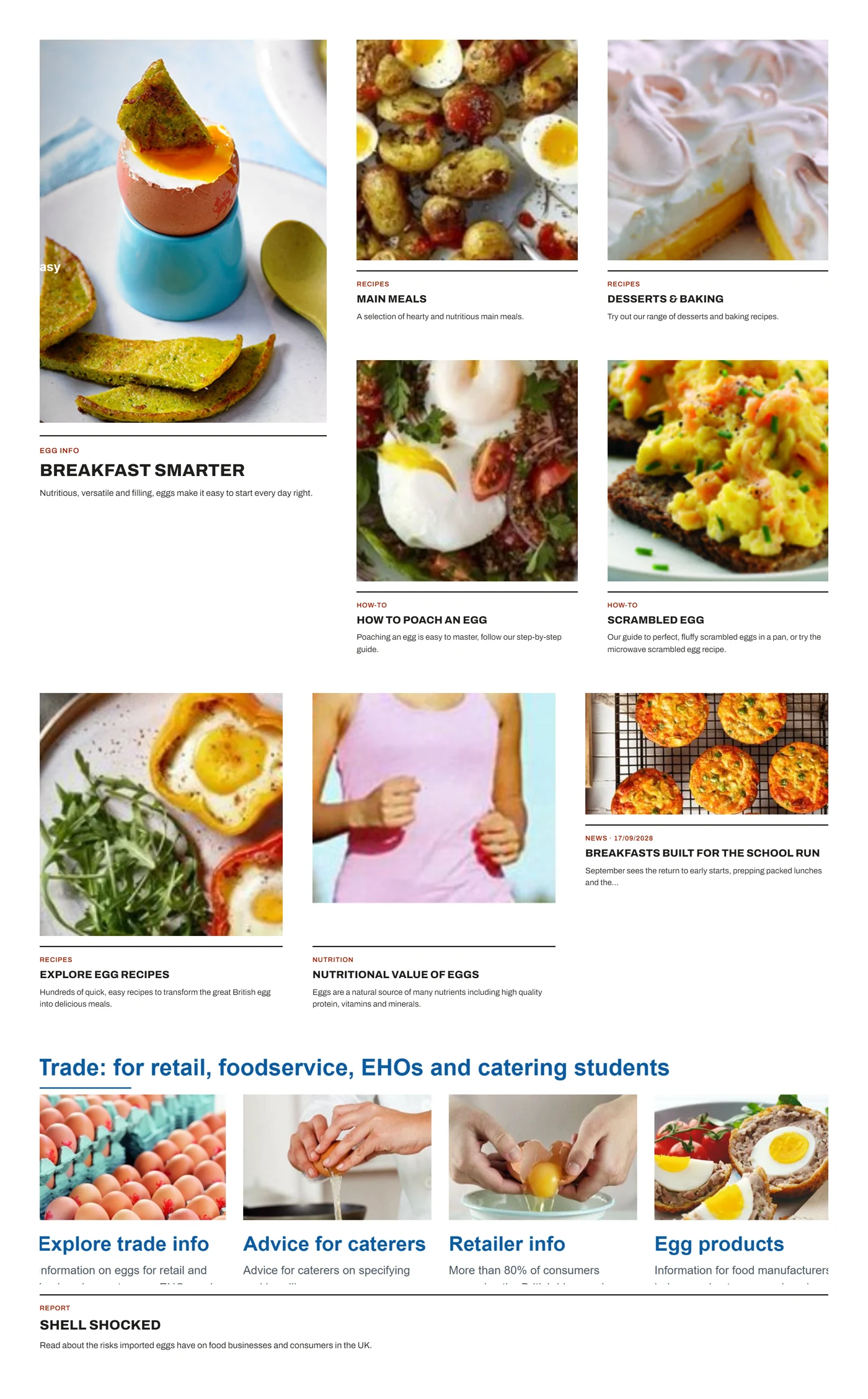 The new Egg Info website: recipes, how-to guides, nutrition and trade sections