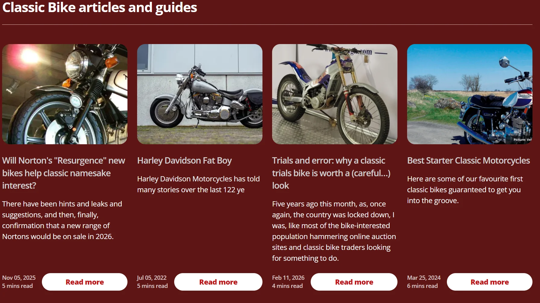 Footman James classic bike articles and guides