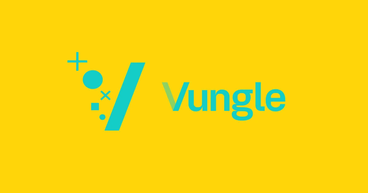 Vungle logo on a yellow background
